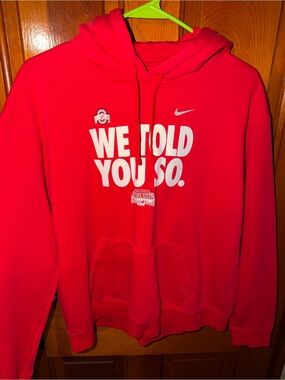 Nike Red 'We Told You So' Pullover Hoodie